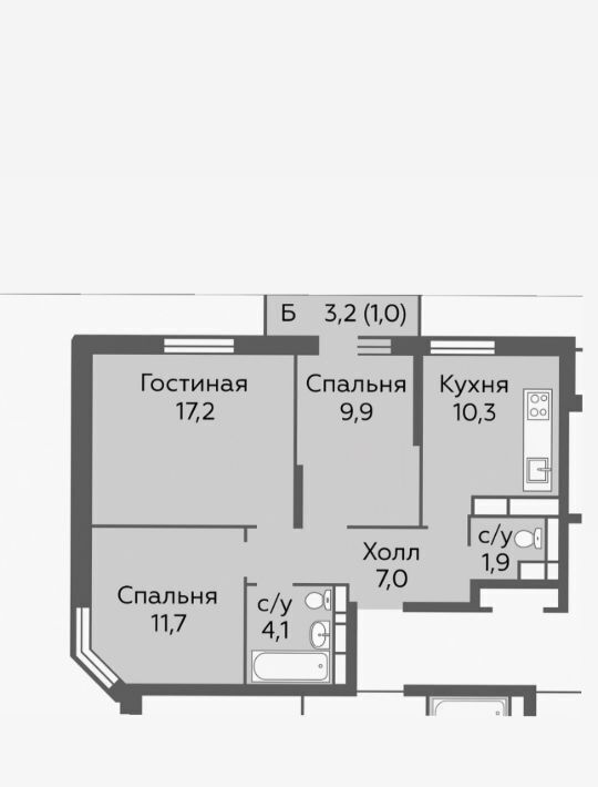 квартира г Балашиха мкр Новое Павлино ш Косинское 2 Некрасовка фото 26