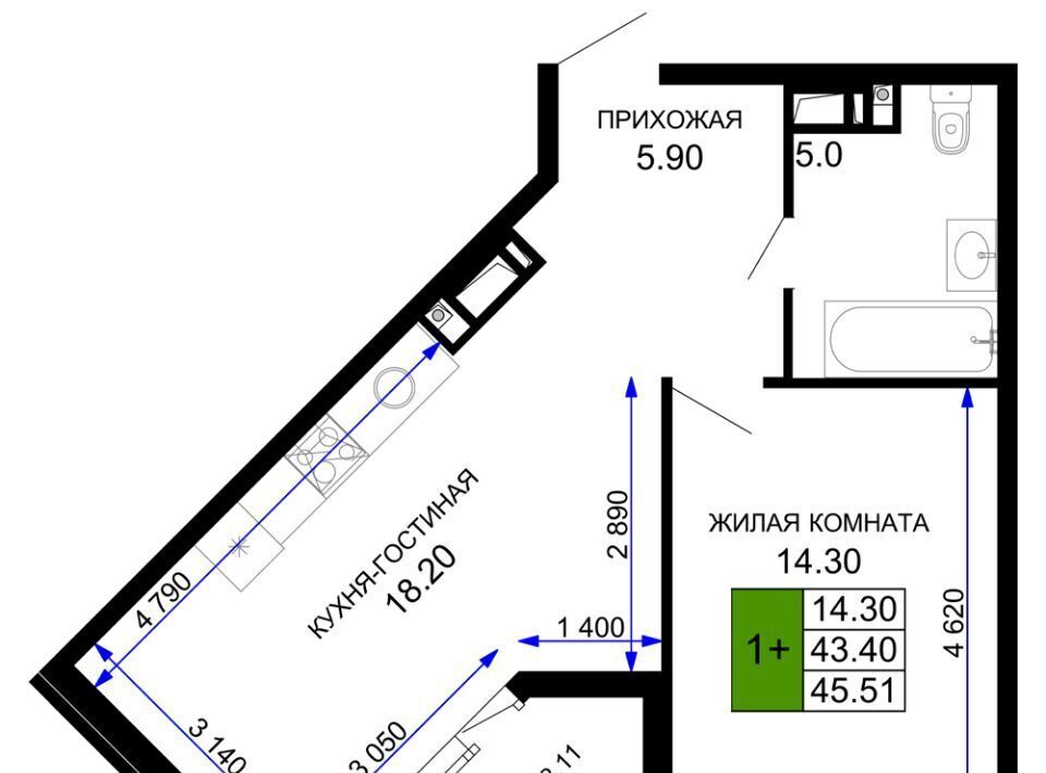 квартира г Краснодар р-н Прикубанский 2-я площадка ул Ветеранов 85к/5 ЖК «Сегодня» фото 1