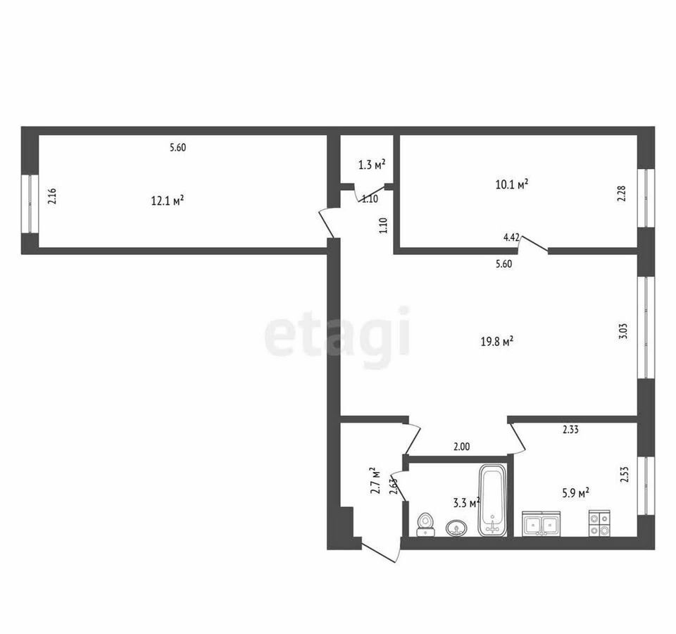 квартира г Хабаровск р-н Индустриальный ул Королева 12б 1-й мкр-н фото 15
