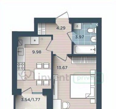 квартира г Калининград р-н Центральный ул Сержанта Мишина 81к/3 фото 2