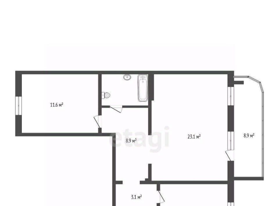 квартира г Тюмень р-н Калининский ул Чернышевского 2ак/11 фото 2