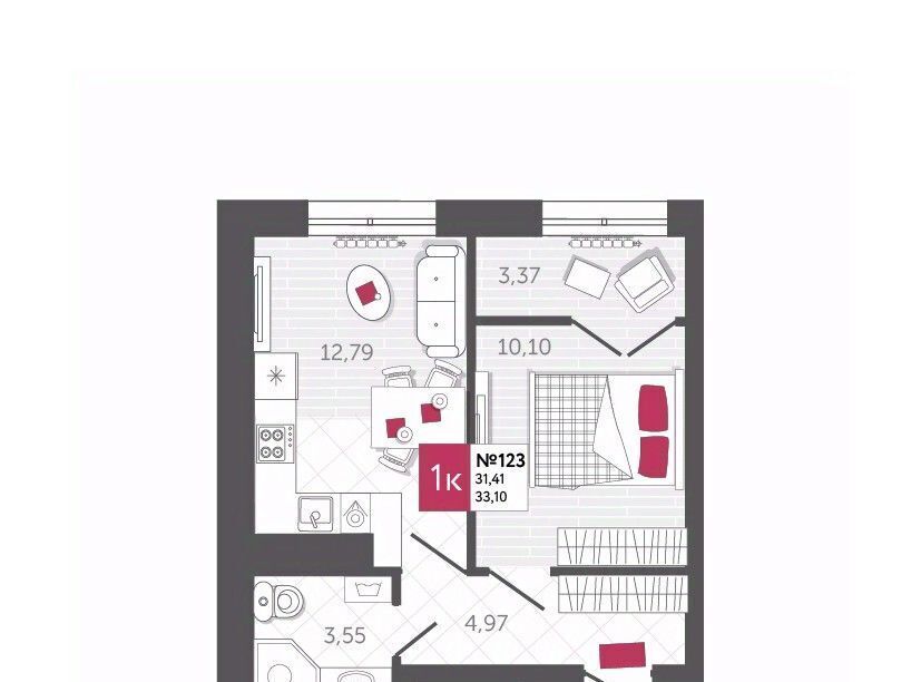 квартира г Тула р-н Привокзальный ш Калужское 20к/3 фото 1