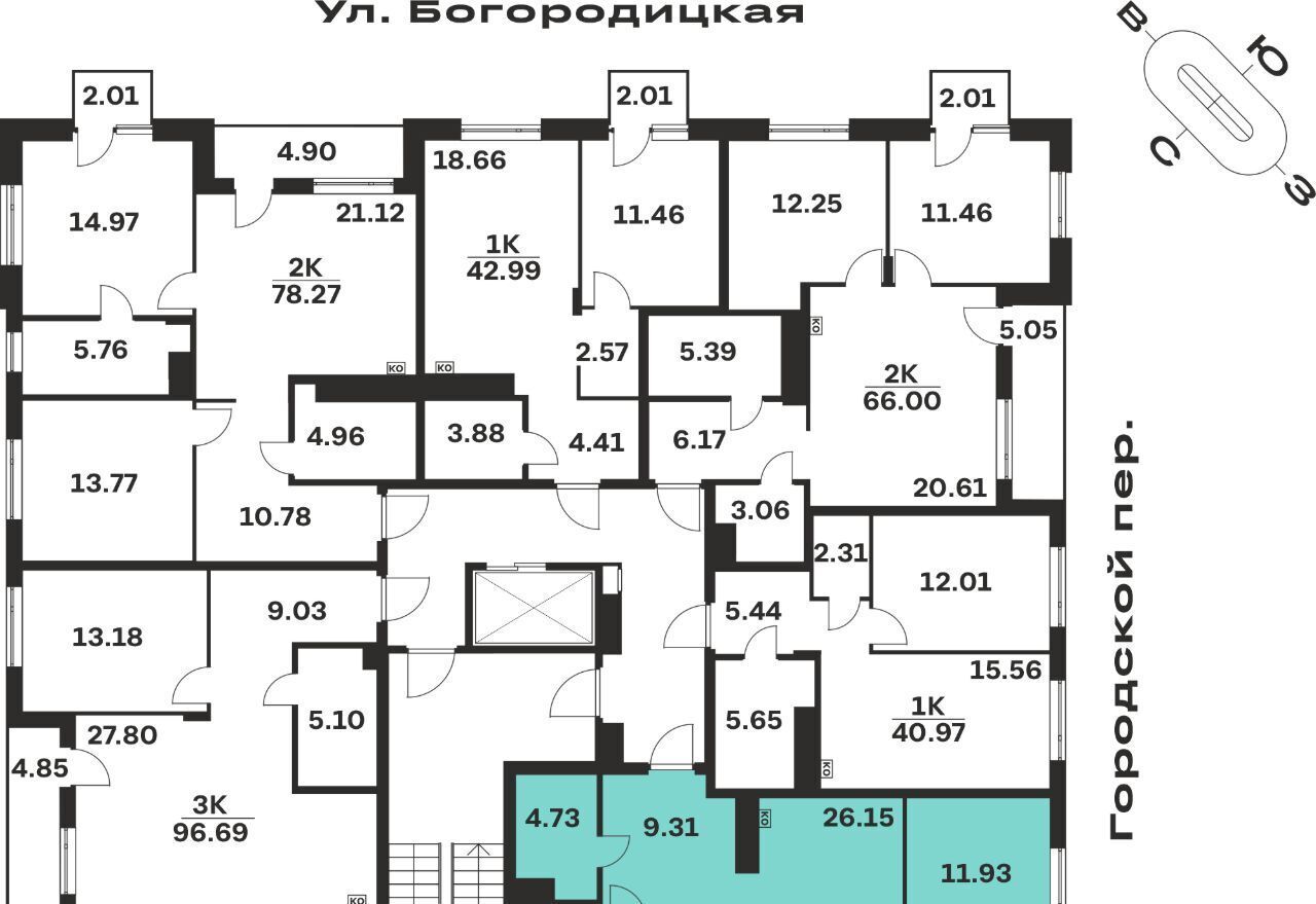 квартира г Тула р-н Центральный ул Богородицкая 8в фото 2
