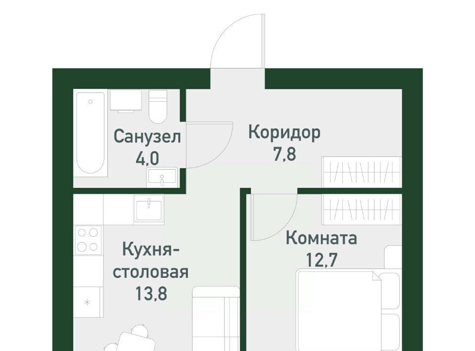 квартира г Екатеринбург Чкаловская 45-й кв-л, Твоя Привилегия жилой комплекс, Академический мкр фото 1