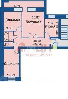 квартира г Дубна ул Попова А.С. 6 фото 1