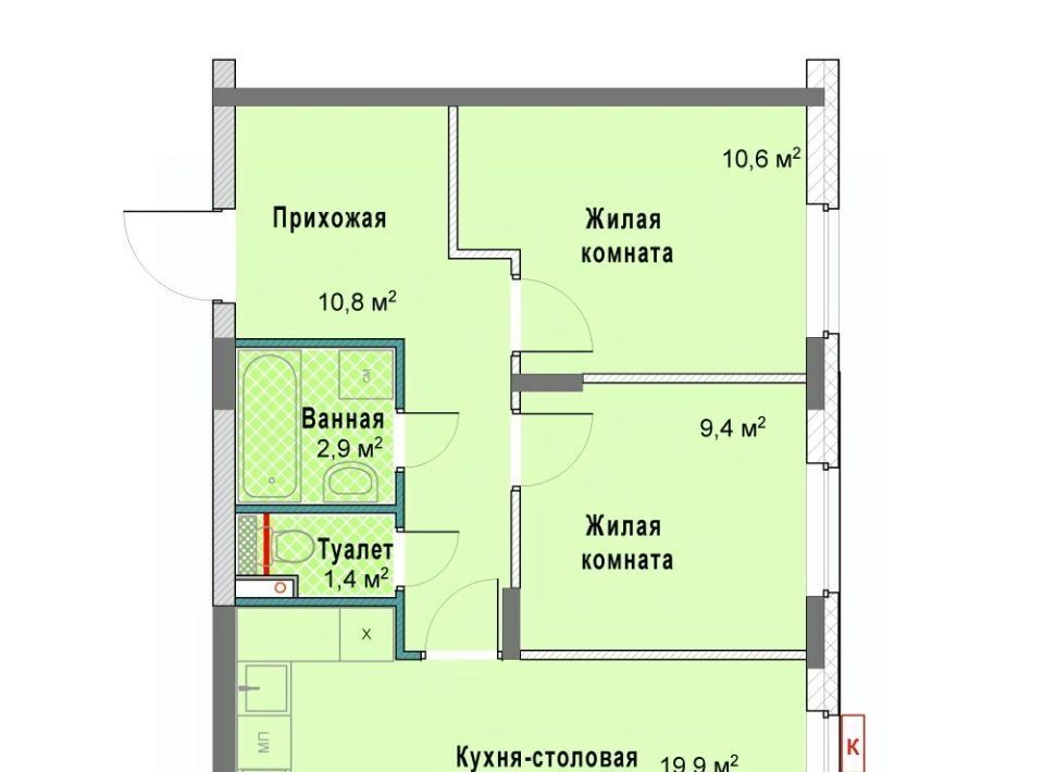 квартира г Нижний Новгород Кооперативный Буревестник кв-л фото 1