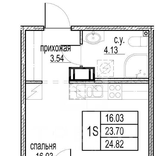 квартира р-н Всеволожский г Кудрово пр-кт Строителей 5 Улица Дыбенко, Заневское городское поселение фото 14