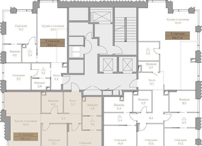 квартира г Москва метро Воробьевы горы наб Лужнецкая 2/4 ЖК LUZHNIKI COLLECTION стр. Е фото 10