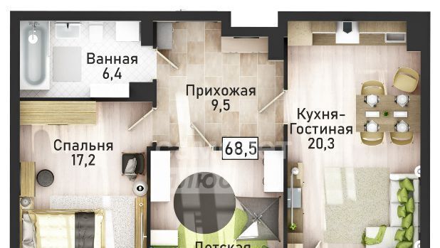 квартира г Курск р-н Центральный ул Павлуновского 1 фото 4