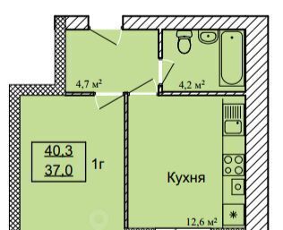 квартира г Тамбов ул имени С.И. Савостьянова 3 фото 1