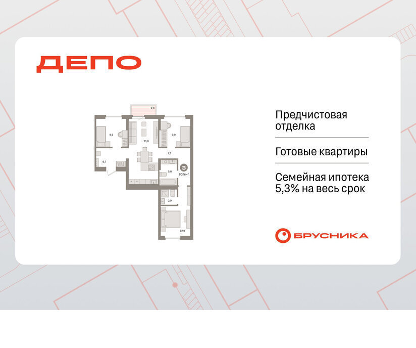 квартира г Екатеринбург Старая Сортировка ЖК Квартал Депо Проспект Космонавтов, жилой район Сортировочный фото 1