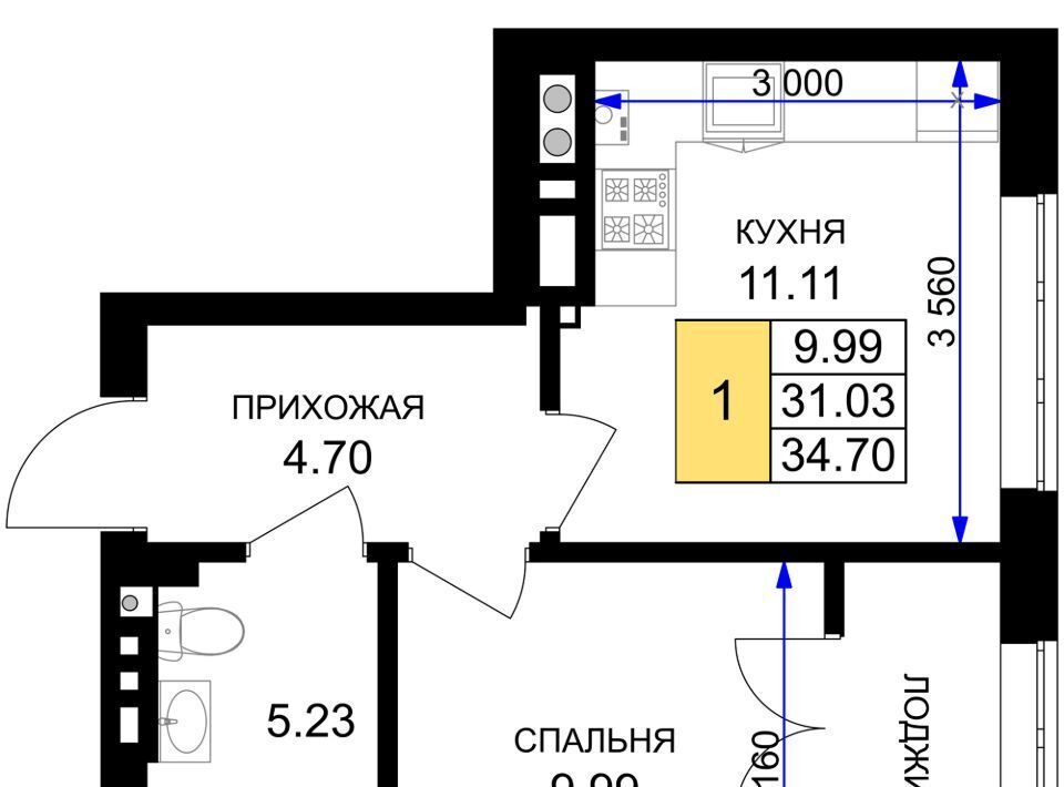 квартира р-н Гурьевский г Гурьевск ЖК «Включи» фото 1