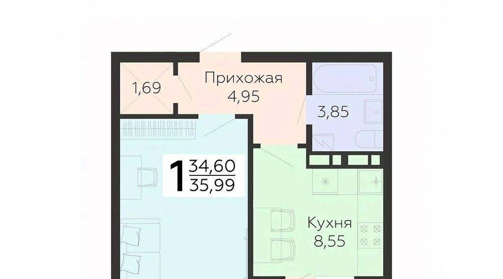 квартира г Воронеж р-н Коминтерновский ул 45 стрелковой дивизии 119 ЖК Квартал 45 фото 1