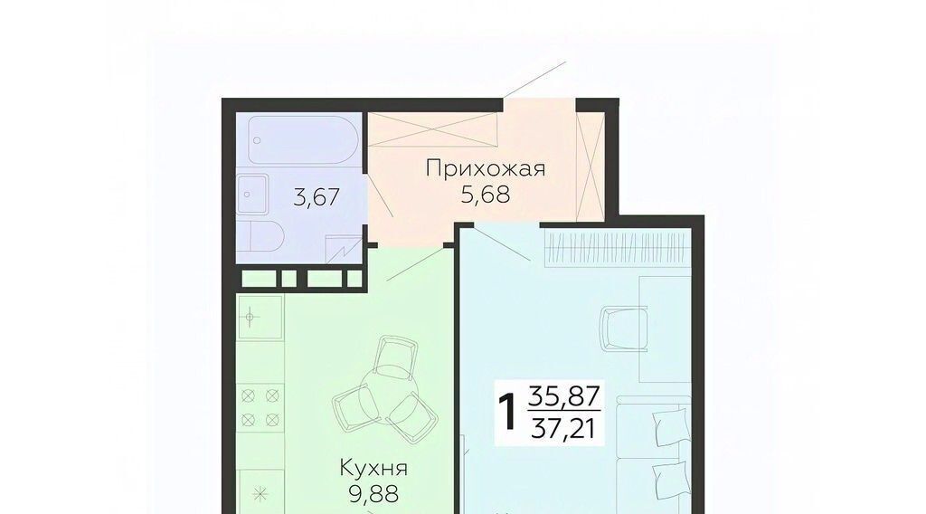 квартира г Воронеж р-н Коминтерновский ул 45 стрелковой дивизии 113 ЖК Квартал 45 фото 1