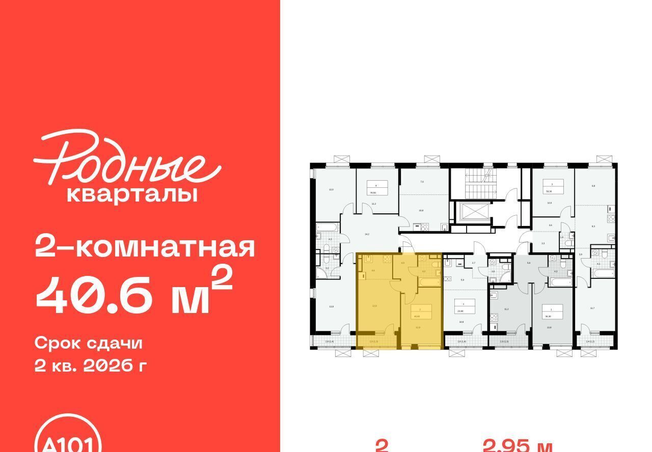 квартира г Щербинка ЖК «Родные кварталы» метро Аэропорт Внуково фото 2