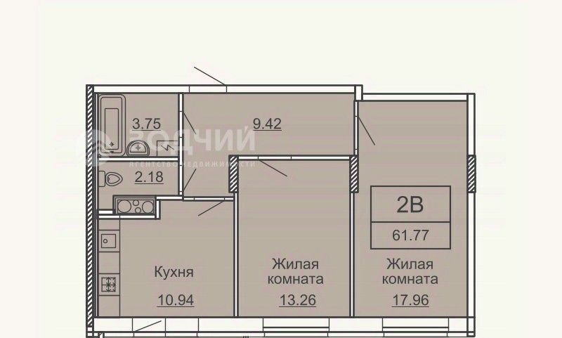 квартира г Чебоксары р-н Ленинский пр-кт Геннадия Айги поз 14 фото 2