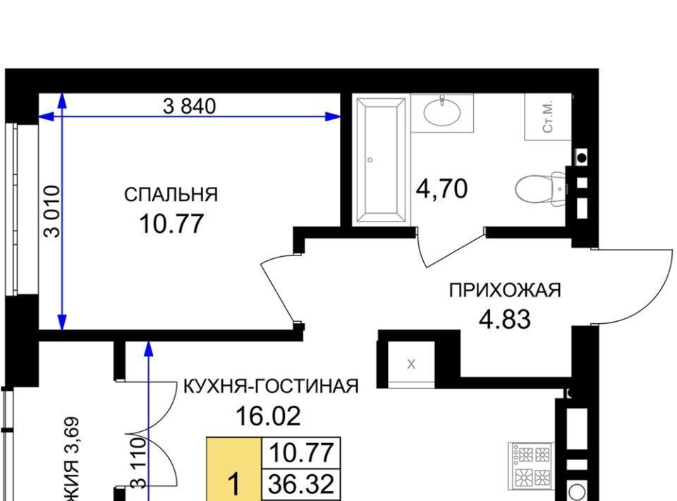 квартира р-н Гурьевский г Гурьевск ЖК «Включи» фото 1