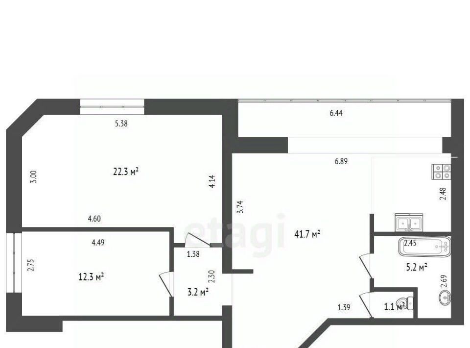 квартира г Тюмень р-н Калининский ул Грибоедова 13к/3 фото 1
