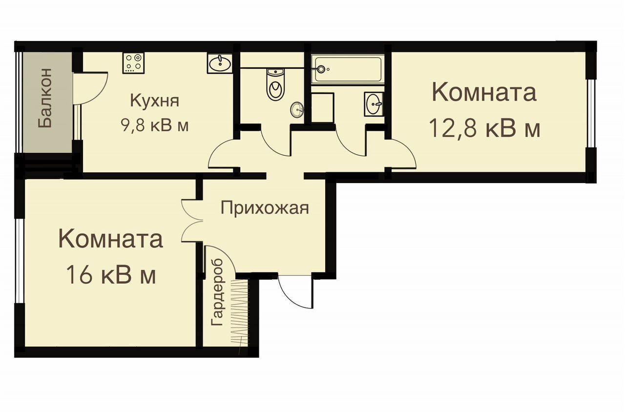 квартира г Подольск Флотский пр., 3 фото 1
