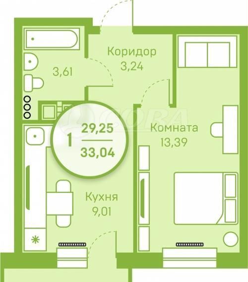 квартира г Тюмень р-н Центральный ул Велижанская 66 фото 14