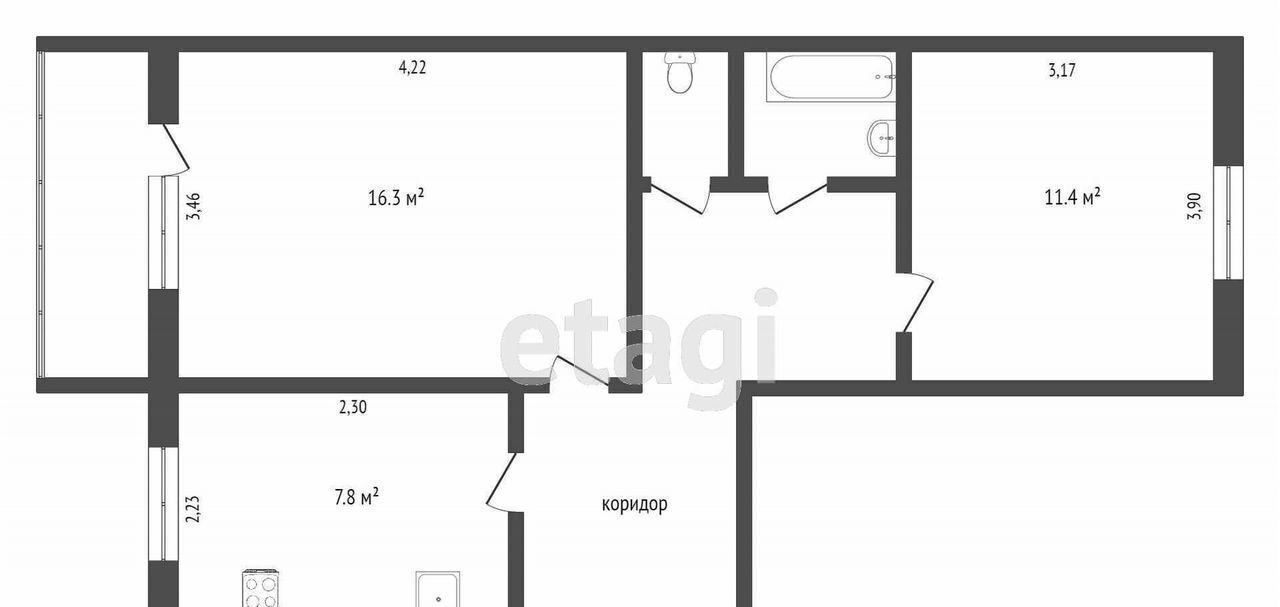 квартира г Омск р-н Кировский ул Конева 8 фото 40
