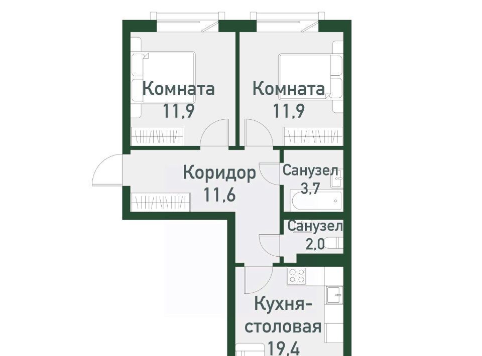 квартира г Челябинск Западный фото 1