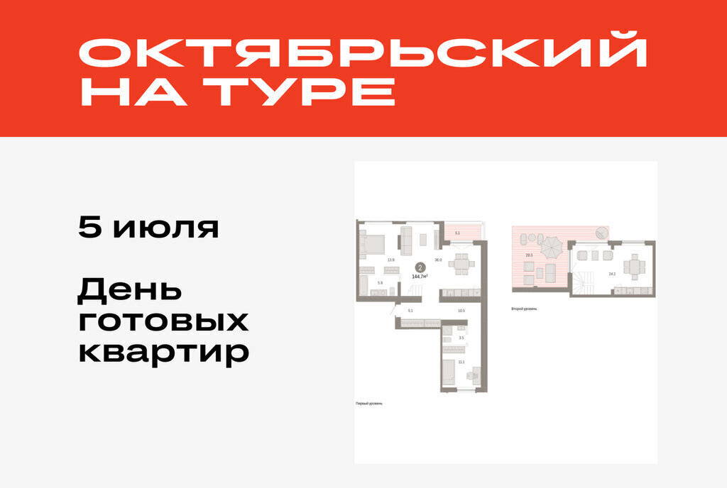 квартира г Тюмень ДОК ЖК «Октябрьский на Туре» Калининский административный округ фото 1