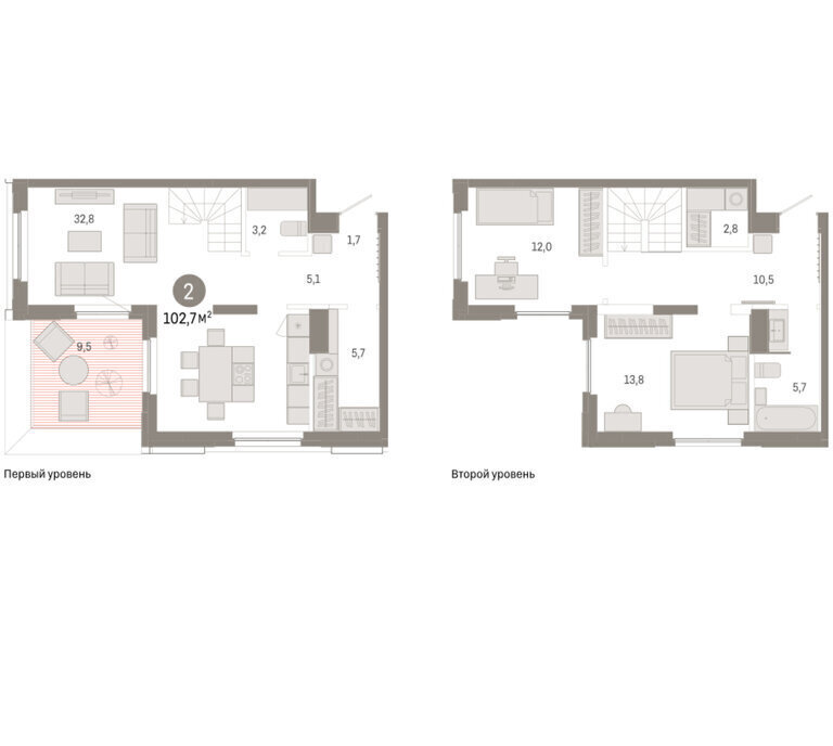 квартира г Тюмень ул Мысовская 26к/2 фото 2