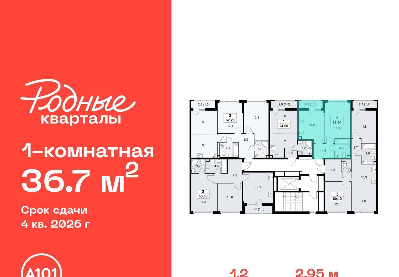 квартира г Щербинка ЖК «Родные кварталы» 2 метро Аэропорт Внуково фото 2