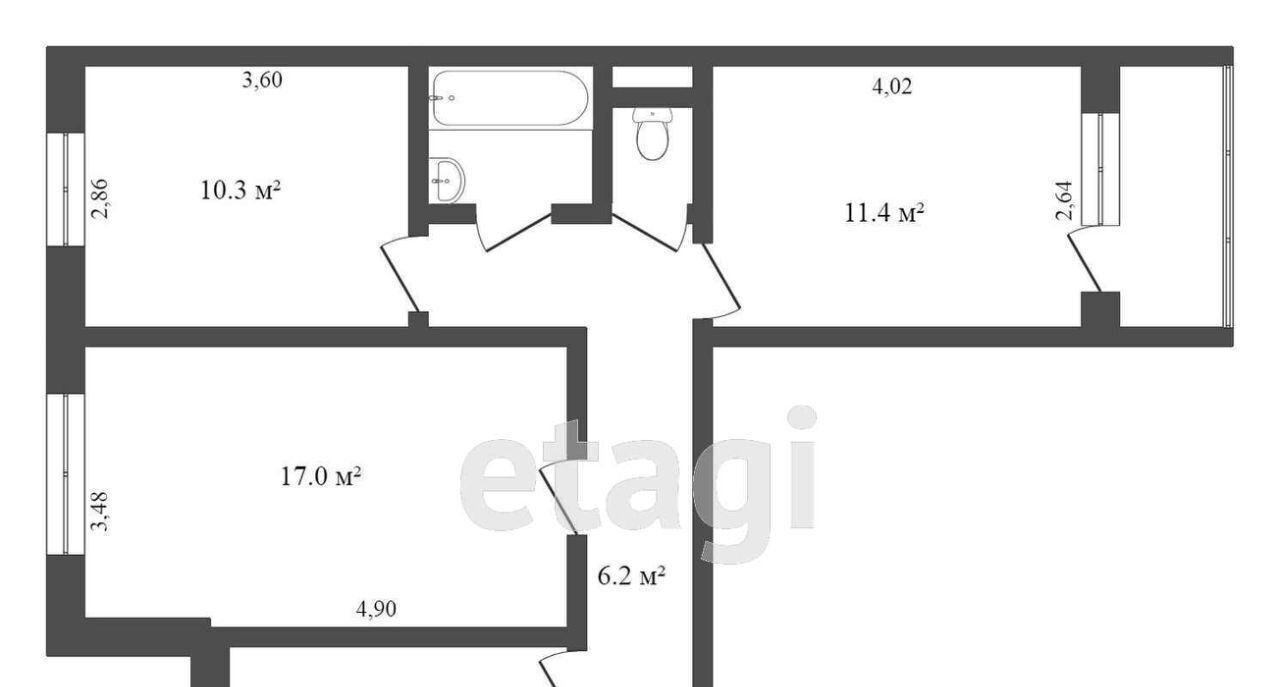 квартира г Омск р-н Кировский ул Рокоссовского 28 Кировский АО фото 1