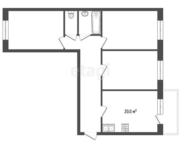 квартира г Клин ул Центральная 74с/1 городок -5 фото 1