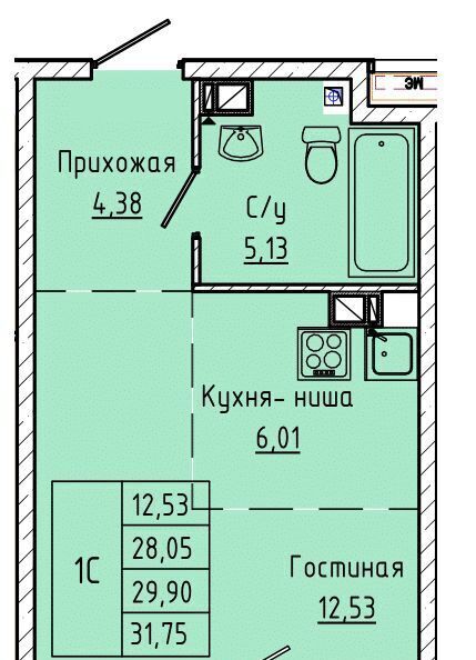 квартира г Ростов-на-Дону р-н Пролетарский ул Текучева 370/3 фото 1