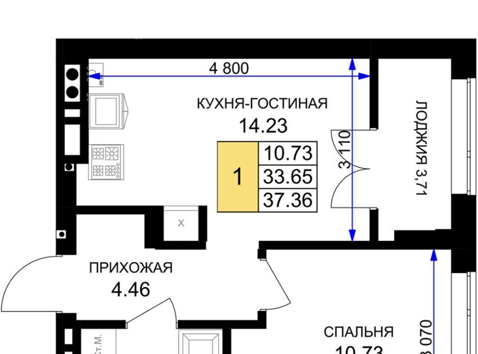 квартира р-н Гурьевский г Гурьевск ЖК «Включи» фото 1