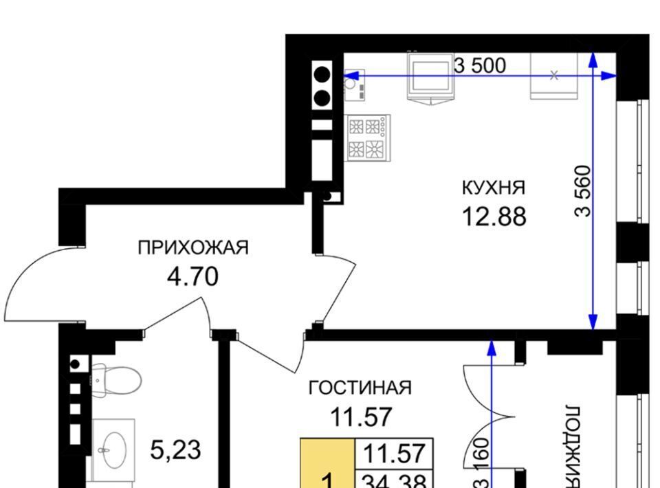 квартира р-н Гурьевский г Гурьевск ЖК «Включи» фото 1