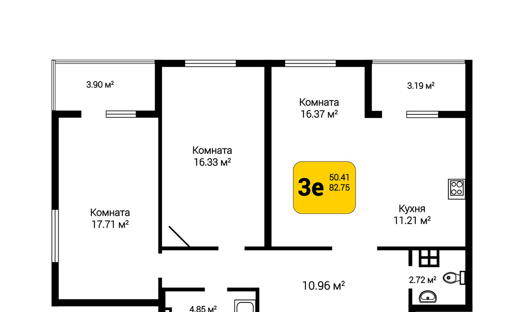 квартира г Воронеж р-н Советский 5-я улица, 116 фото 1