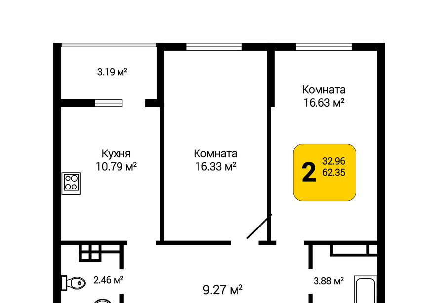 квартира г Воронеж 5-я улица, 116 фото 1