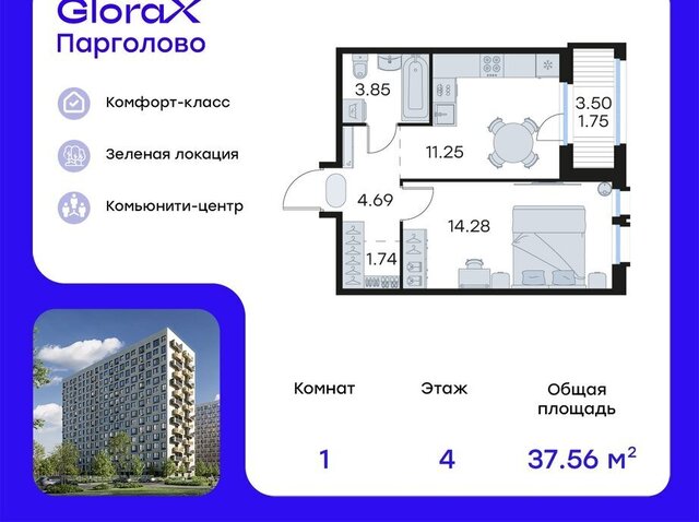 метро Проспект Просвещения ЖК Глоракс Парголово фото