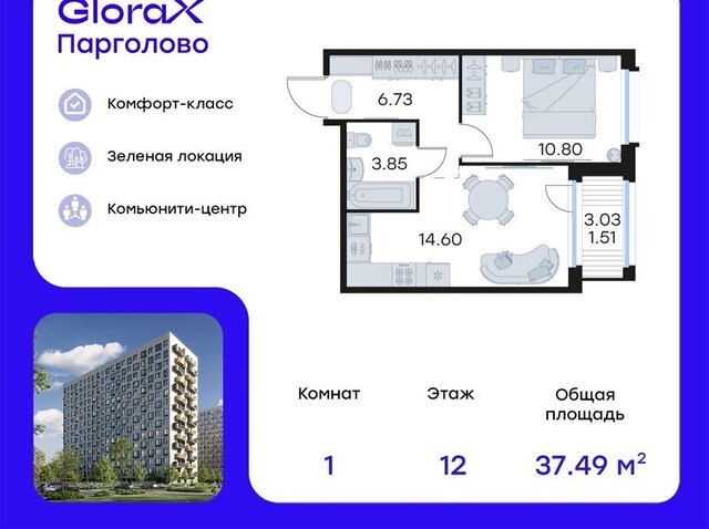 п Парголово метро Проспект Просвещения ЖК Глоракс Парголово фото