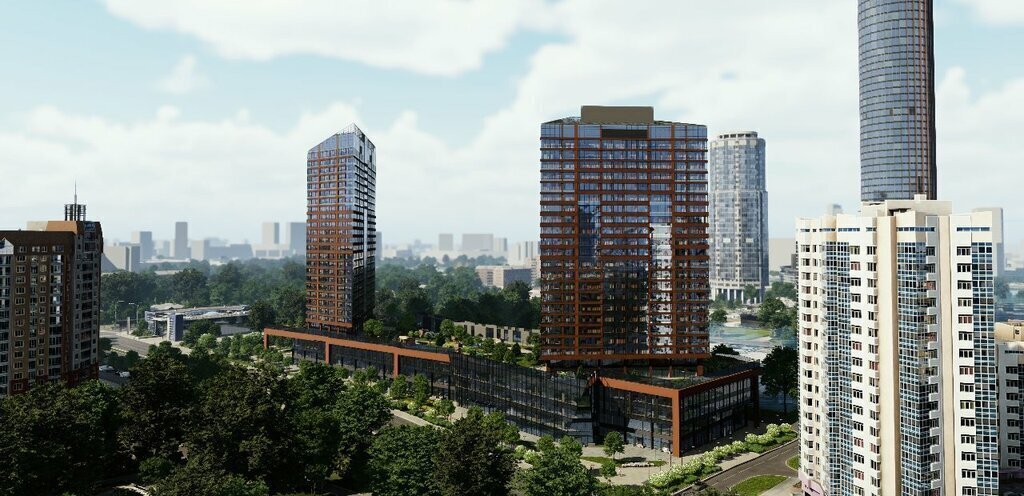 квартира г Екатеринбург р-н Верх-Исетский ул Маршала Жукова 16 МФК Re:Volution Towers Площадь 1905 Года фото 7