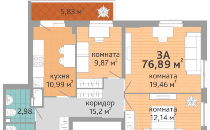 квартира г Екатеринбург Геологическая ул Краснолесья 108/3 фото 1