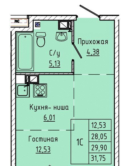 квартира г Ростов-на-Дону р-н Пролетарский ул Текучева 370/3 фото 1