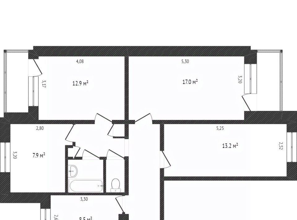 квартира г Белгород Западный ул Губкина 17 фото 2