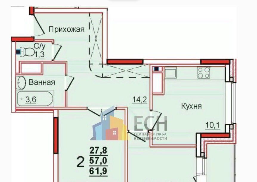 квартира г Тула р-н Центральный ул Новомосковская 10б фото 1