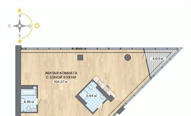 квартира г Екатеринбург ул Маршала Жукова 16 Площадь 1905 года фото 1