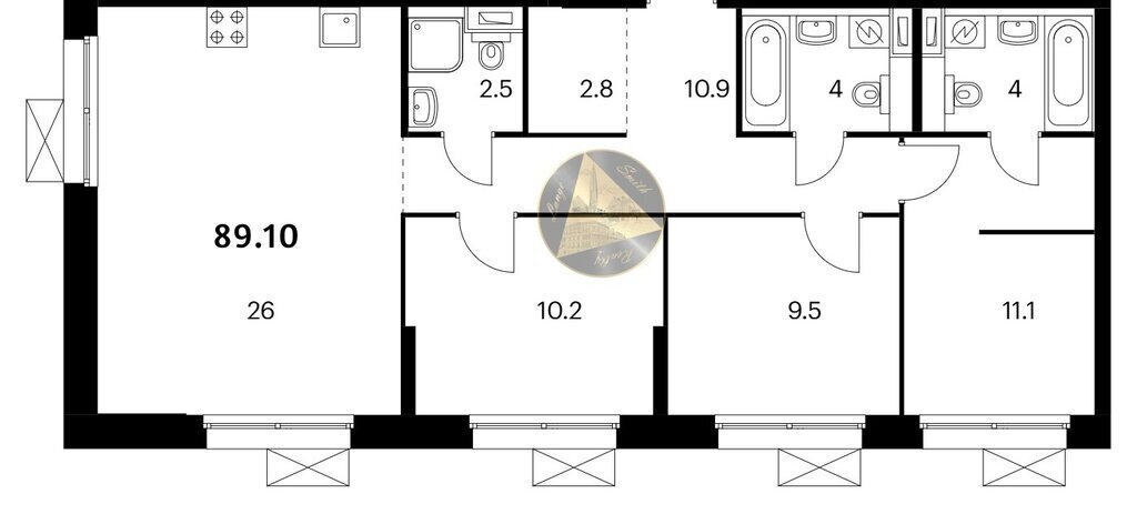 квартира г Санкт-Петербург метро Обводный Канал 1 ул Тосина 1к/2 фото 1