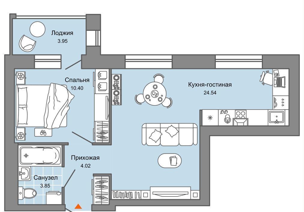 квартира г Пермь р-н Дзержинский ул Дзержинского 31а фото 1