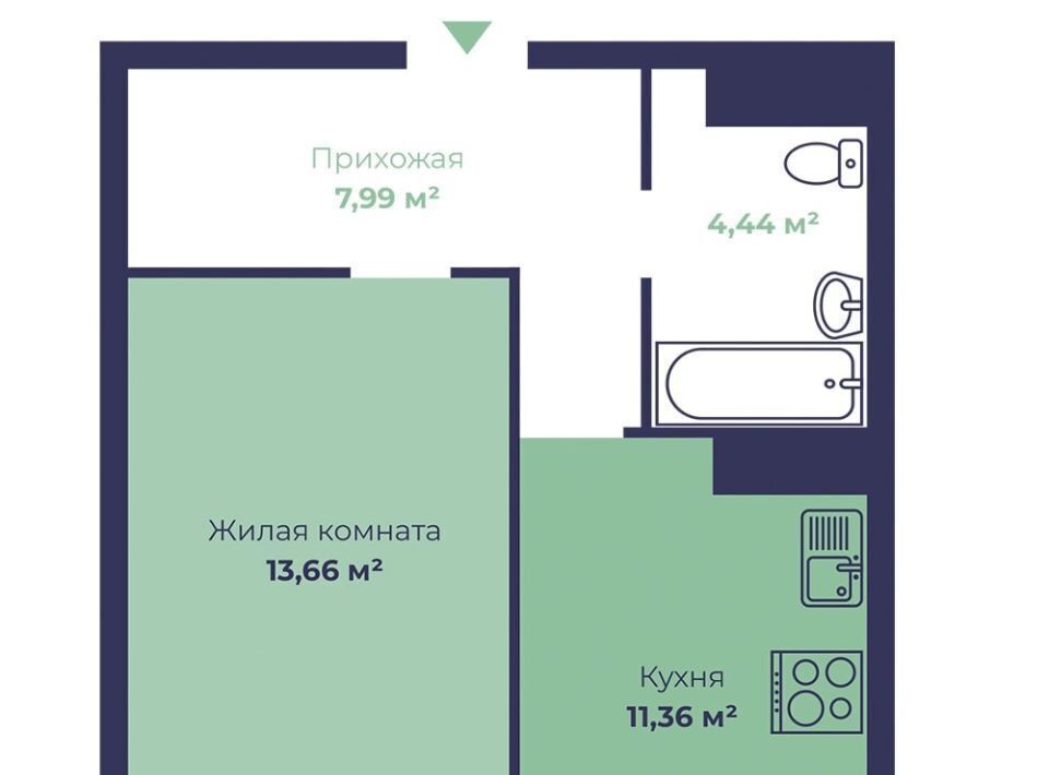 квартира г Ярославль р-н Фрунзенский ЖК «АЭРОПАРК» фото 1