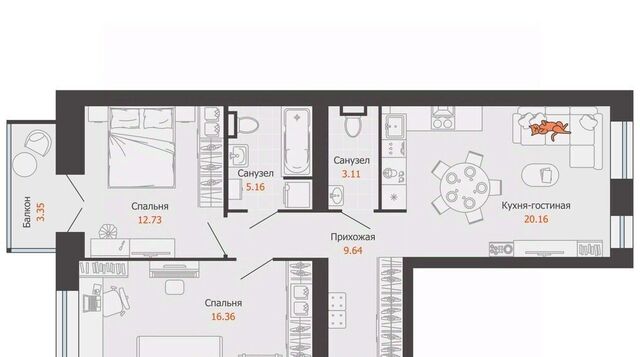 р-н Заволжский ЖК «Центрополис 2.0» Центральный кв-л фото