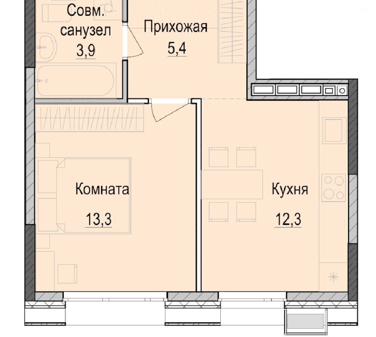 квартира г Казань метро Горки жилой комплекс Паркмаяк фото 1