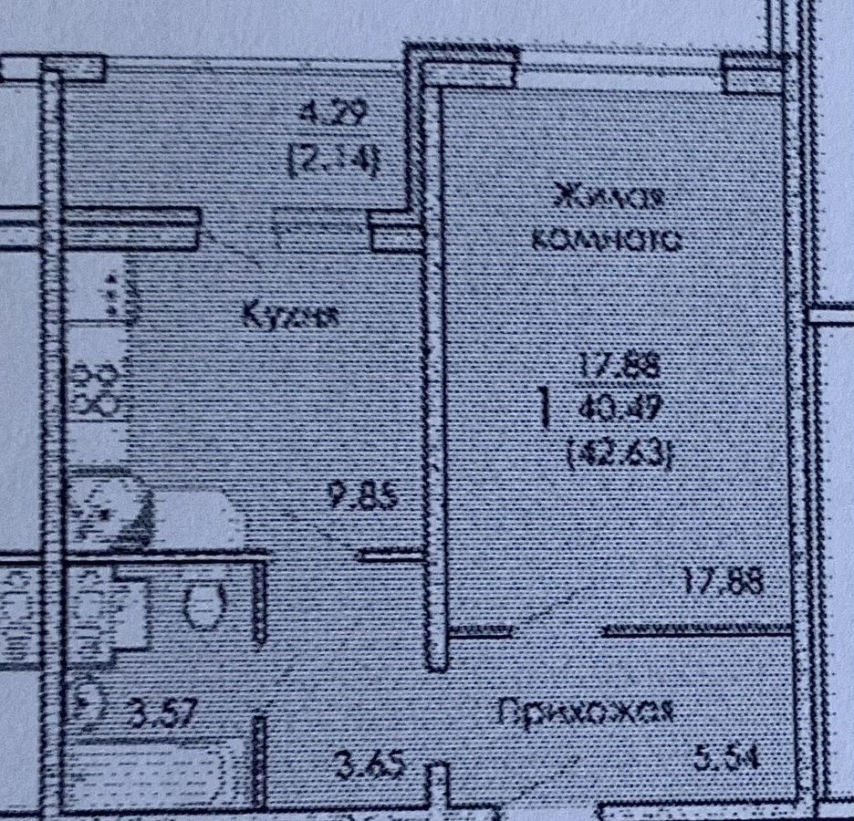 квартира г Воронеж р-н Железнодорожный ул Федора Тютчева 93/2 фото 21